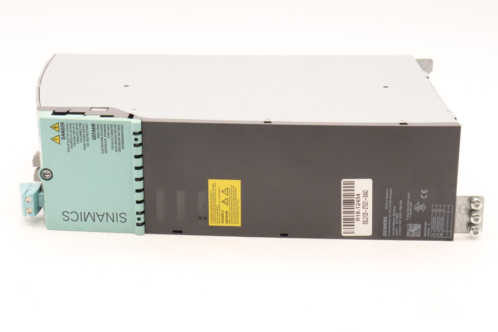 SIEMENS	DOUBLE MOTOR MODULE 18A/18A	6SL3120-2TE21-8AA3