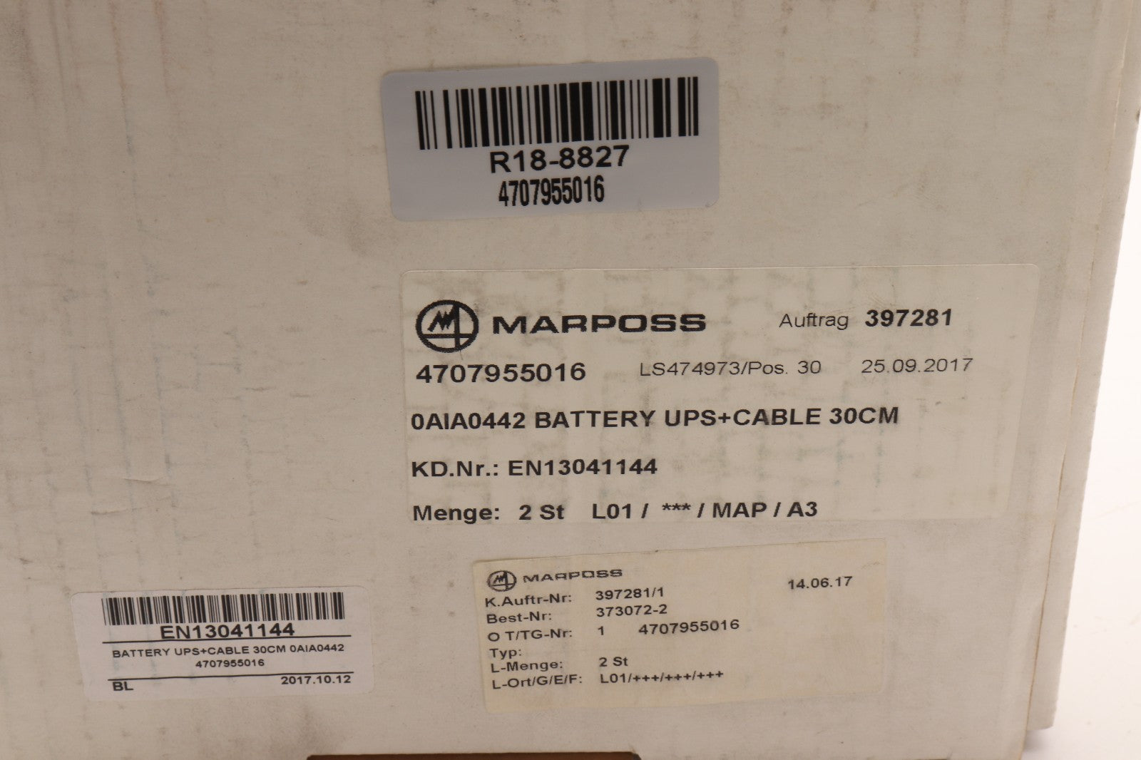 MARPOSS 0AIA0442 BATTERY UPS+CABLE 30CM 4707955016