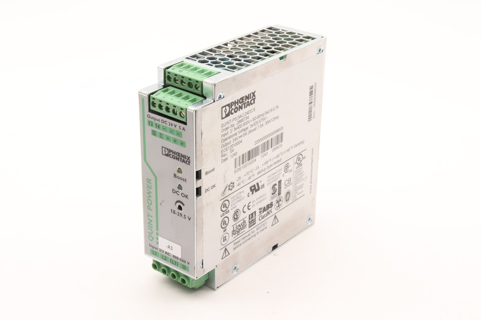 PHOENIX CONTACT  QUINT POWER  ORDER NO: 2866734