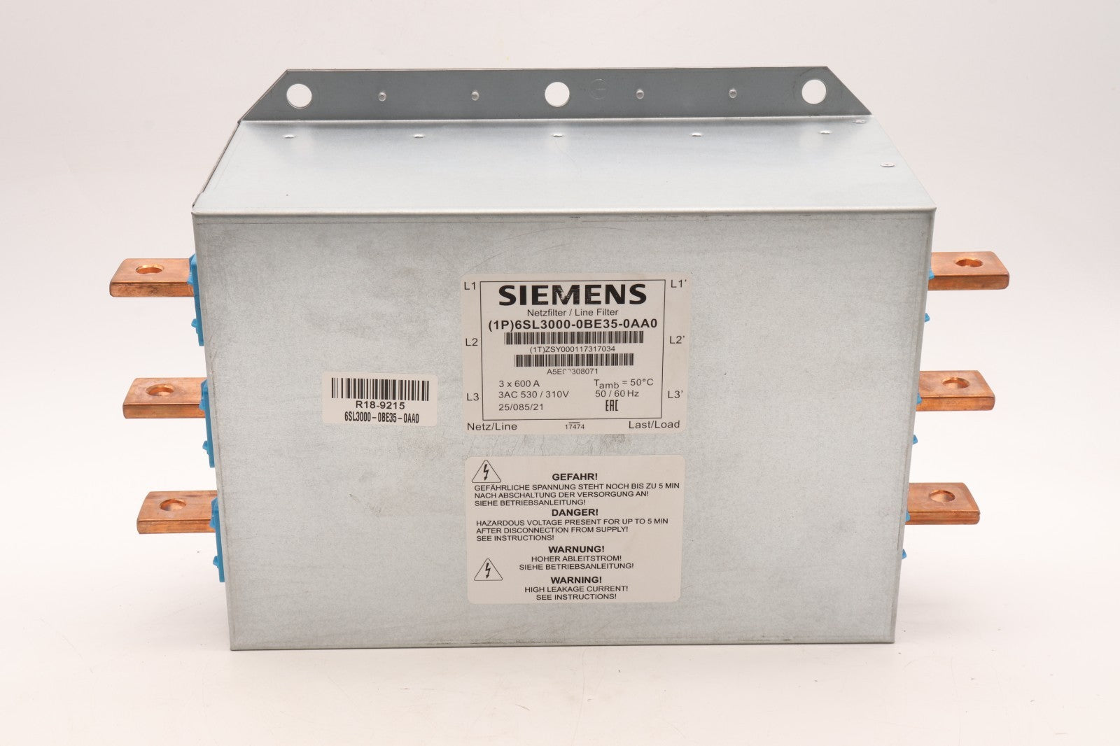 SIEMENS LINE FILTER 6SL3000-0BE35-0AA0