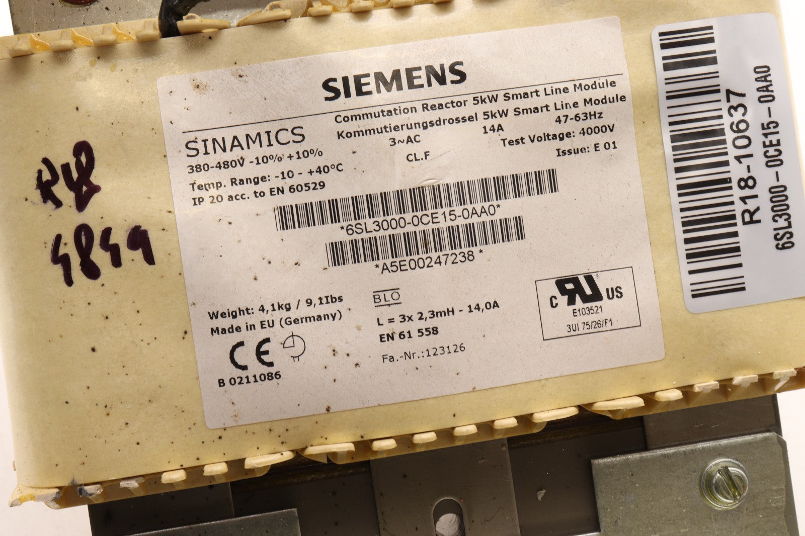 SIEMENS	6SL3000-0CE15-0AA0