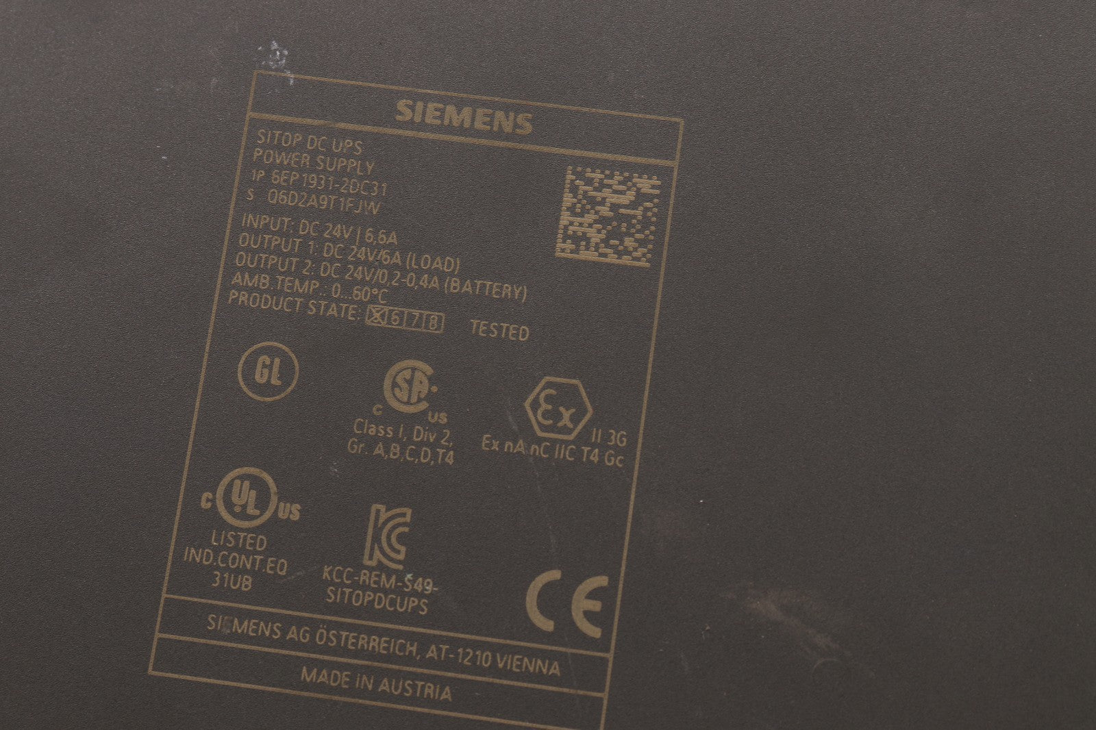 SIEMENS	DC-USV-MODUL 6	 6EP1931-2DC31
