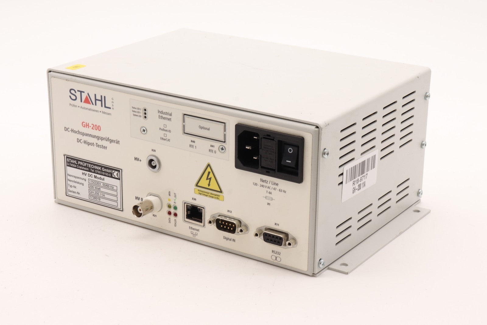 STAHL	DC HIPOT TESTER	GH-200 11A