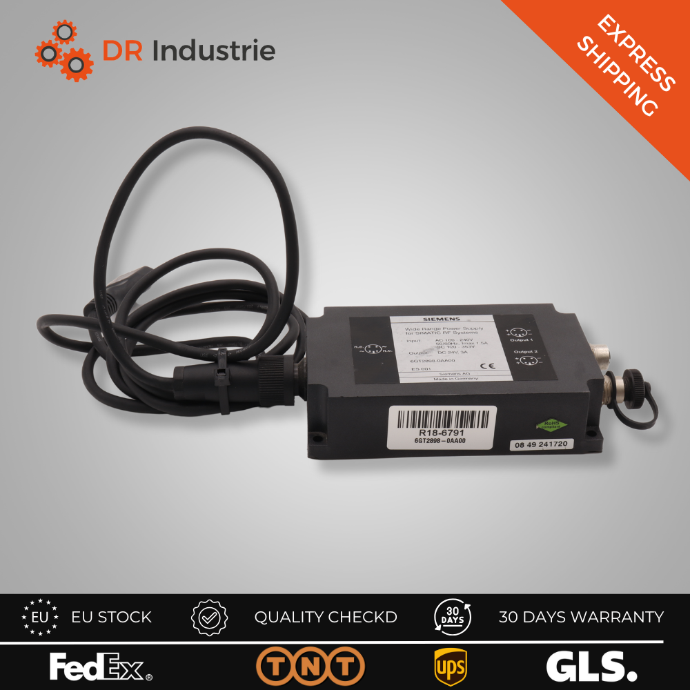 SIEMENS WIDE RANGE POWER SUPPLY FOR SIMATIC RF SYSTEMS 6GT2898-0AA00