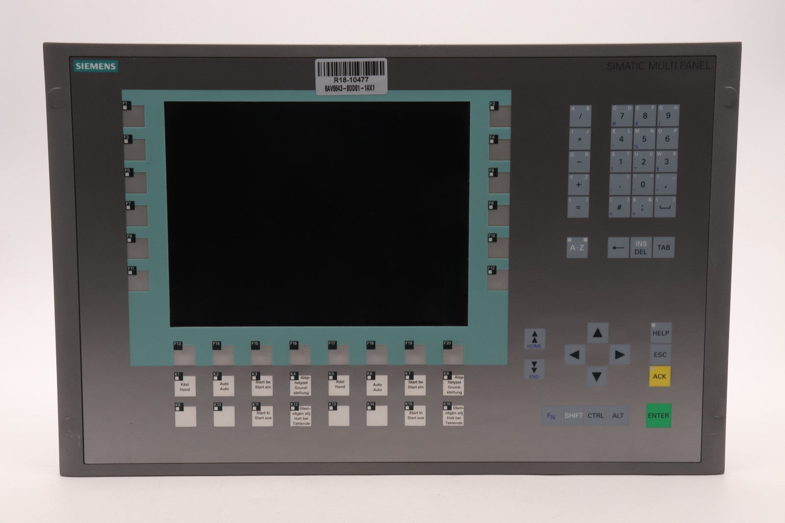 SIEMENS	MP277 10" KEY	6AV6643-0DD01-1AX1