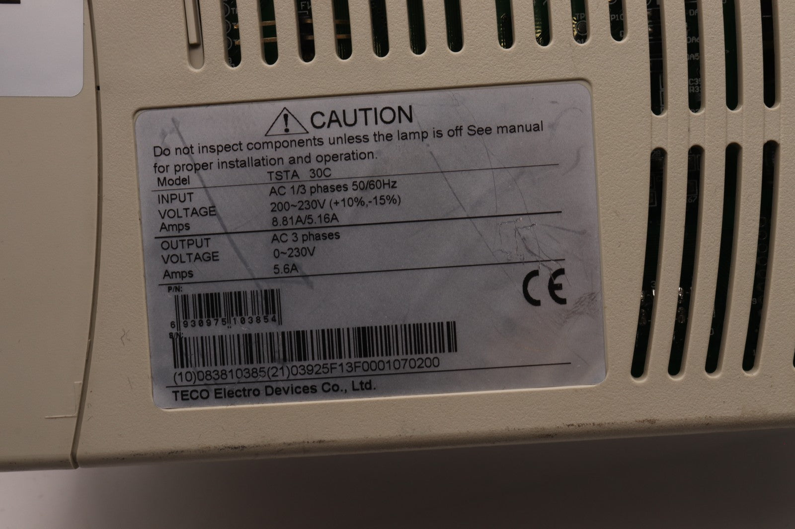 TECO ELECTRO DEVICES CO.	TSTA 30C