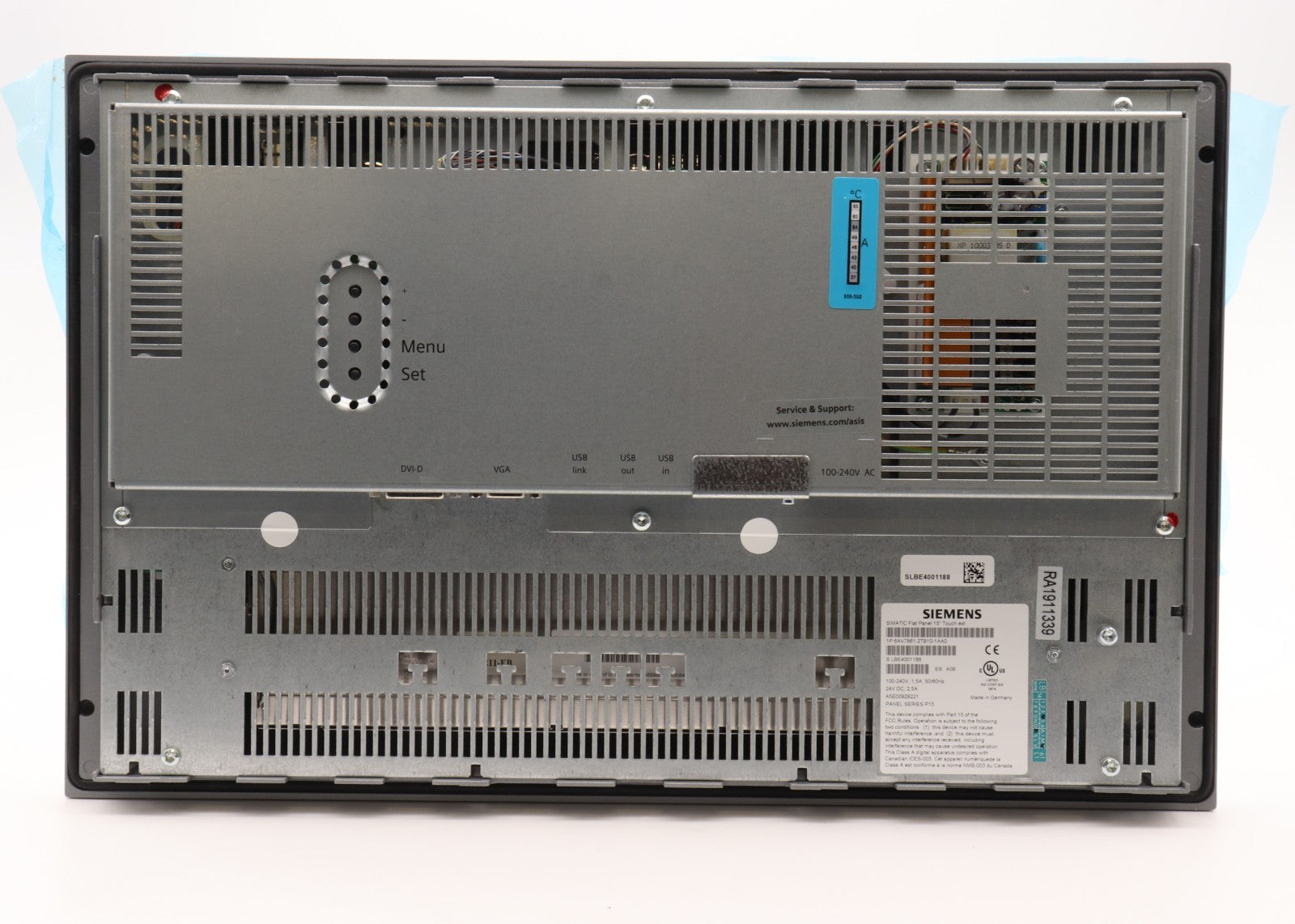 SIEMENS SIMATIC FLAT PANEL 15" TOUCH EXT. 6AV7861-2TB10-1AA0