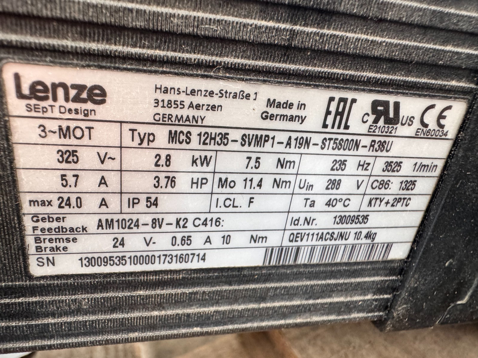 LENZE	MCS 12H35-SVMP1-A19N-ST5S00N-R3SU	13009535
