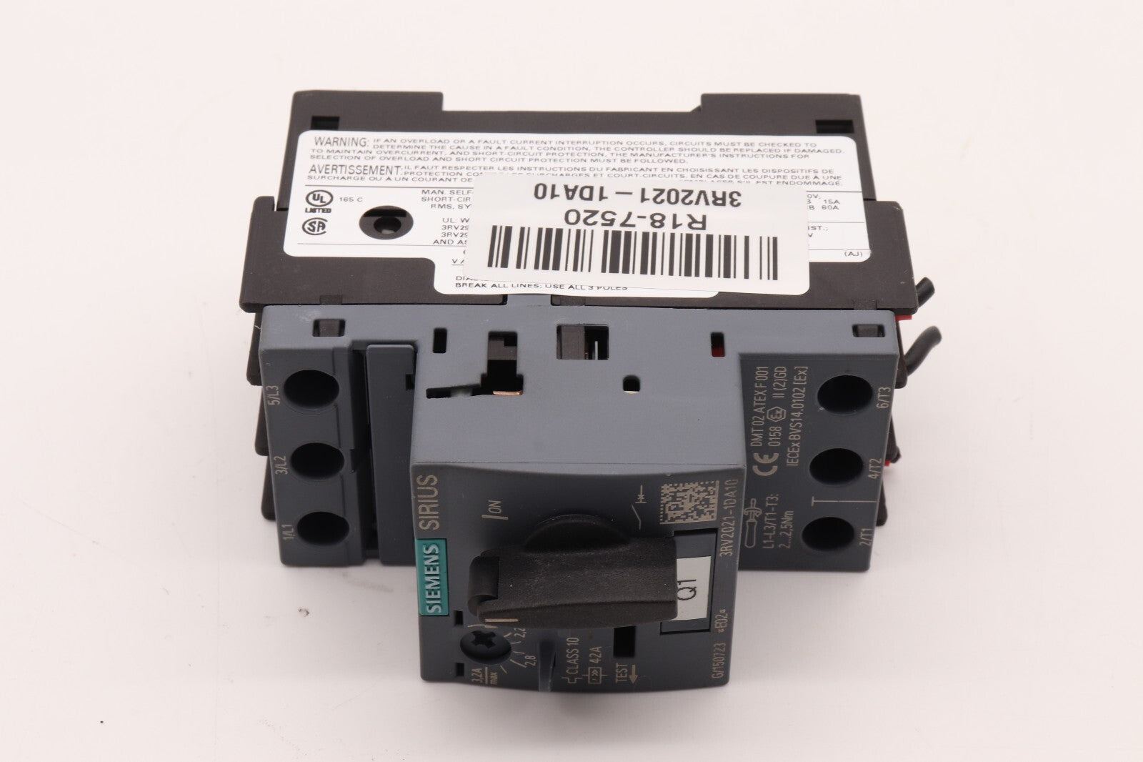 SIEMENS	SIRIUS CIRCUIT BRAKER	3RV2021-1DA10