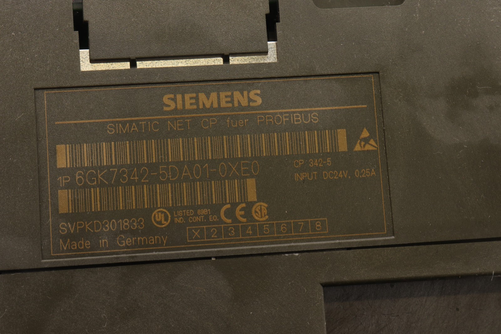 SIEMENS SIMATIC NET CP FUER PROFIBUS 6GK7342-5DA01-0XE0  R18-9369