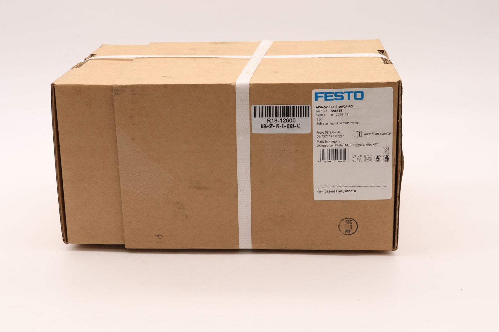FESTO	MS6-SV-1/2-E-10V24-AG	MAT NO 548715