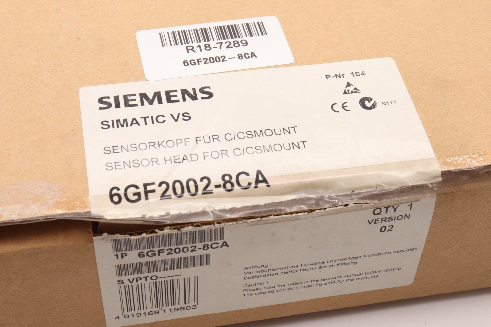 SIEMENS SIMATIC VISION SENSORc 6GF2002-8CA