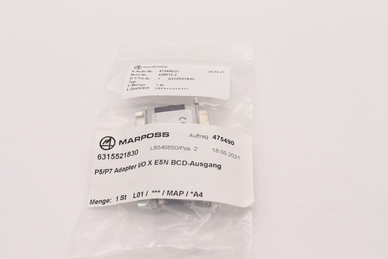 MARPOSS P5/P7 ADAPTER I/O X E5N BCD-AUSGANG 6315521830