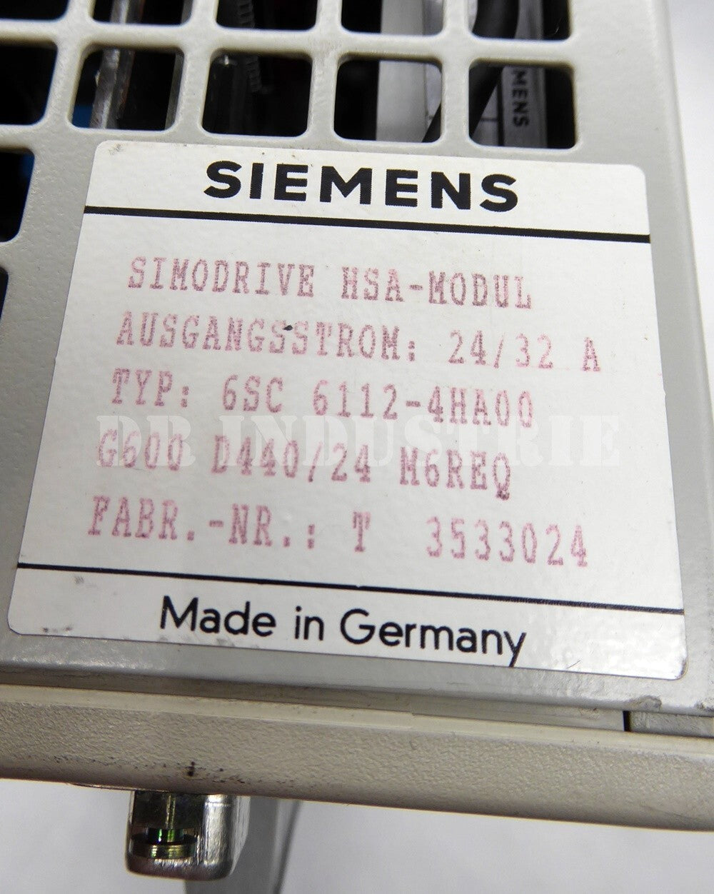 Siemens 6sc6112-4ha00