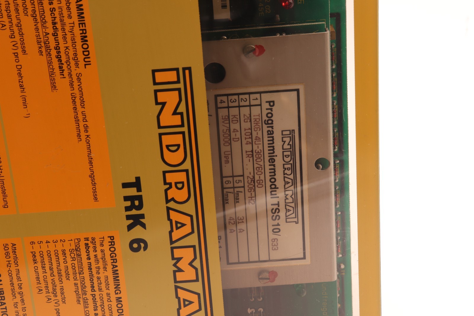INDRAMAT	 TRK 6 PROGRAMMIERMODUL TSS10/633	TRK6-4U-380/60-G0