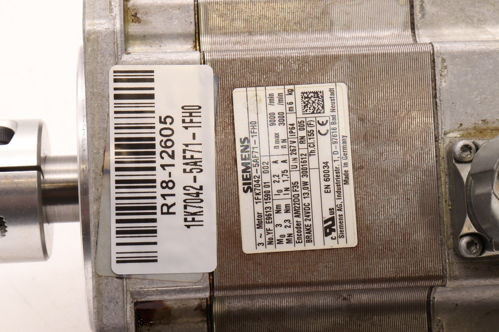 SIEMENS	3 PHASE MOTOR	1FK7042-5AF71-1FH0