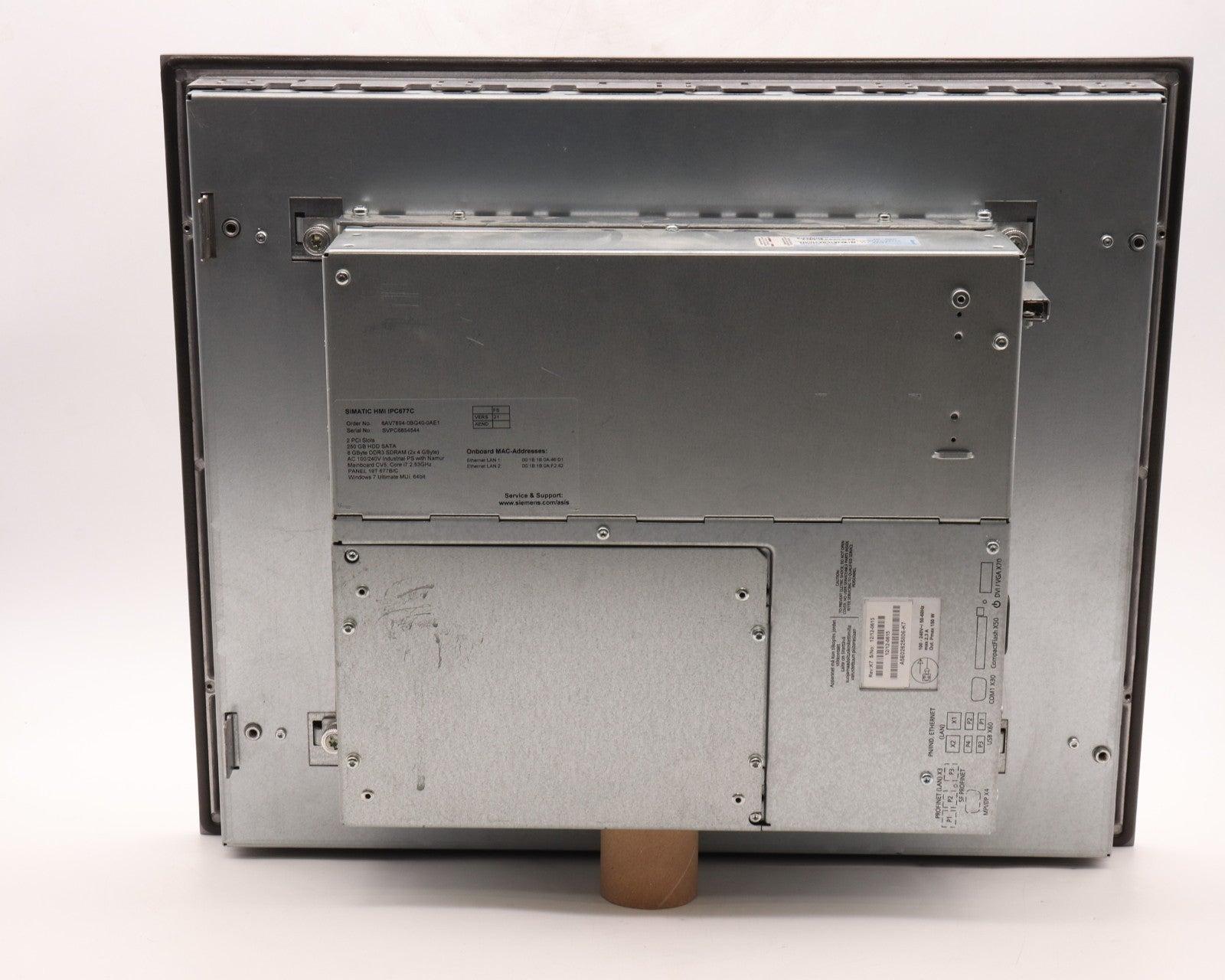 SIEMENS SIMATIC HMI IPC677C WITH DISPLAY 6AV7894-0BG40-0AE1