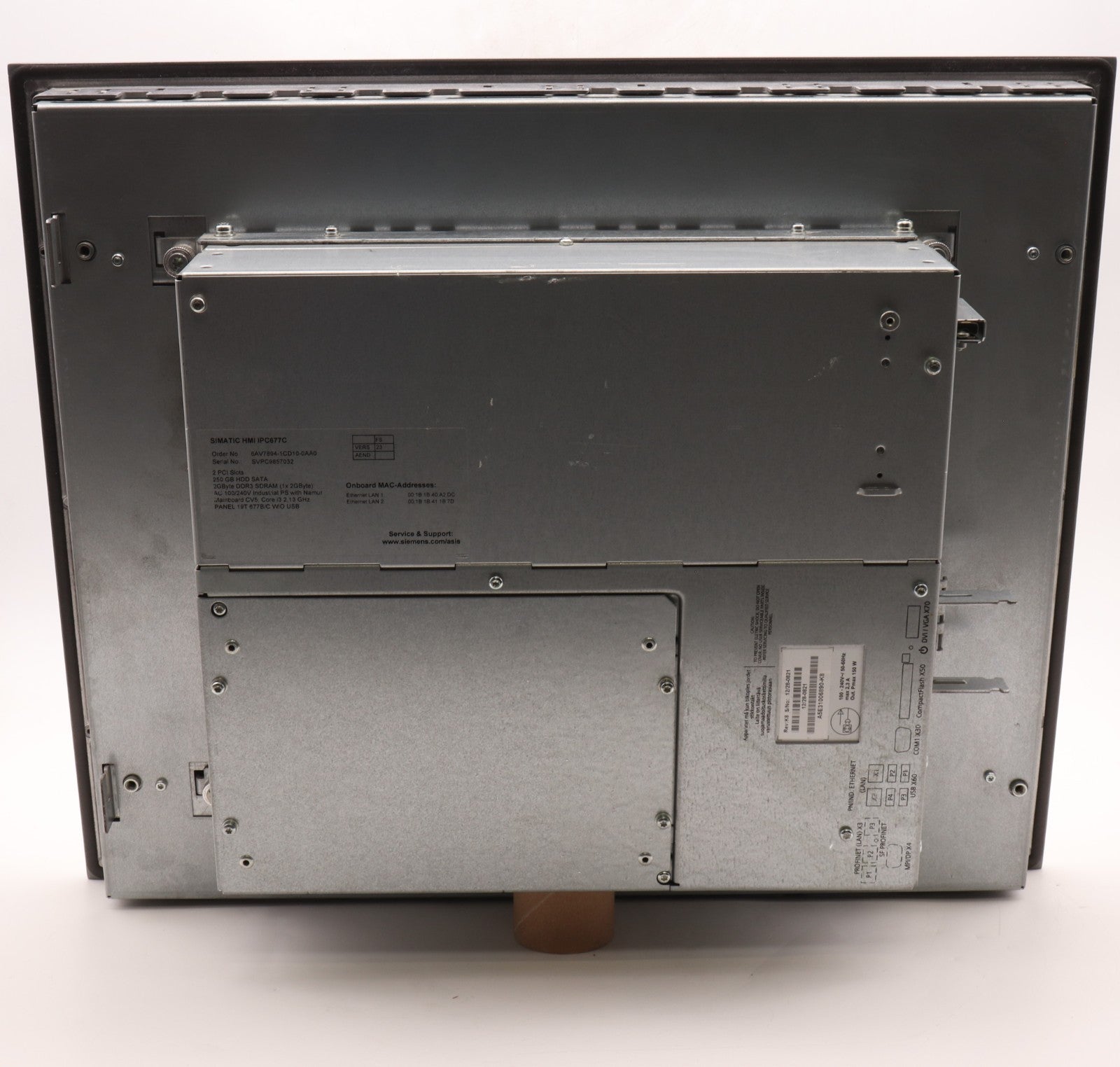 SIEMENS SIMATIC HMI IPC677C WITH DISPLAY 6AV7894-1CD10-0AA0