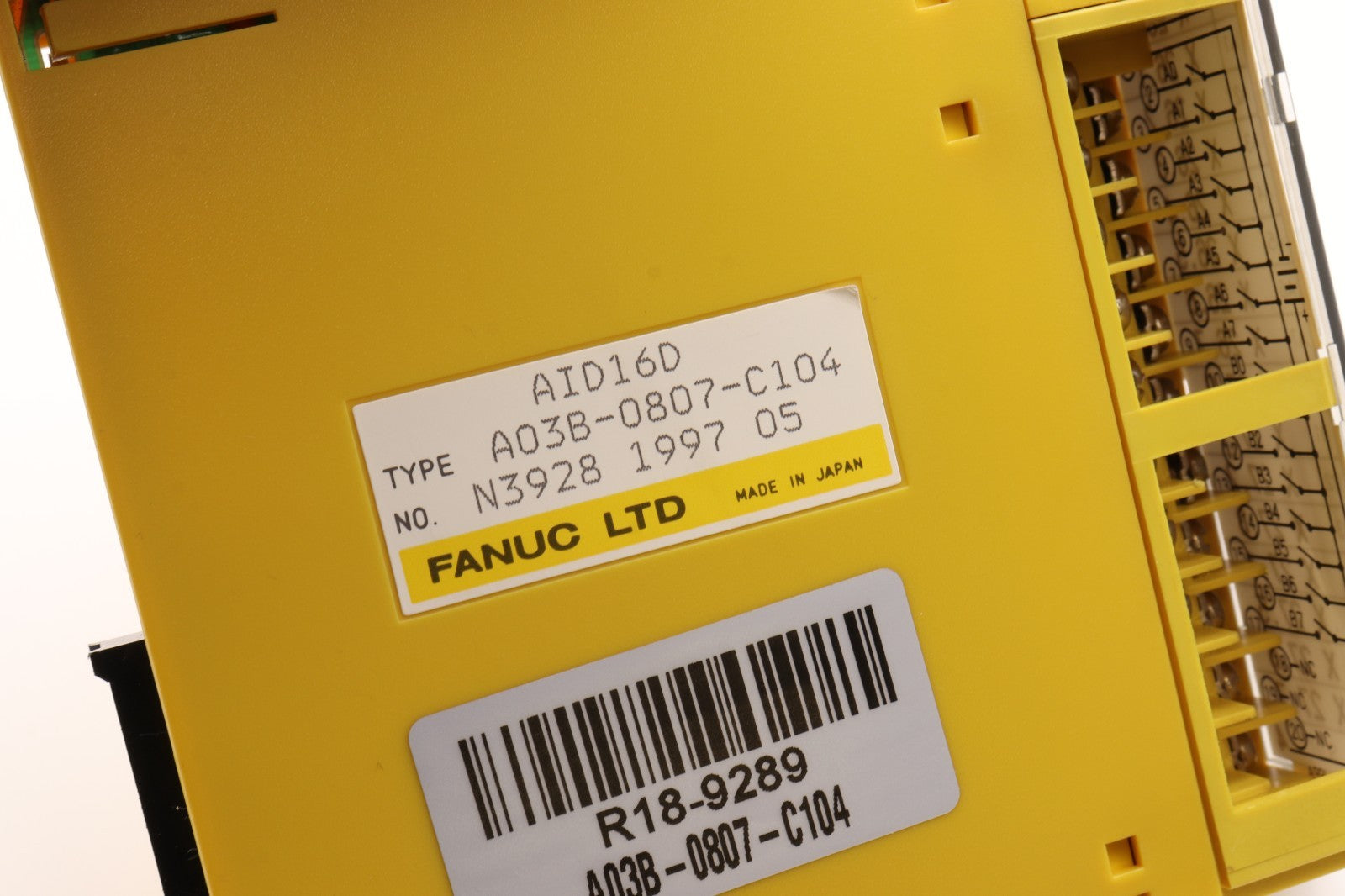 FANUC	AID16D	A03B-0807-C104  R18-9289