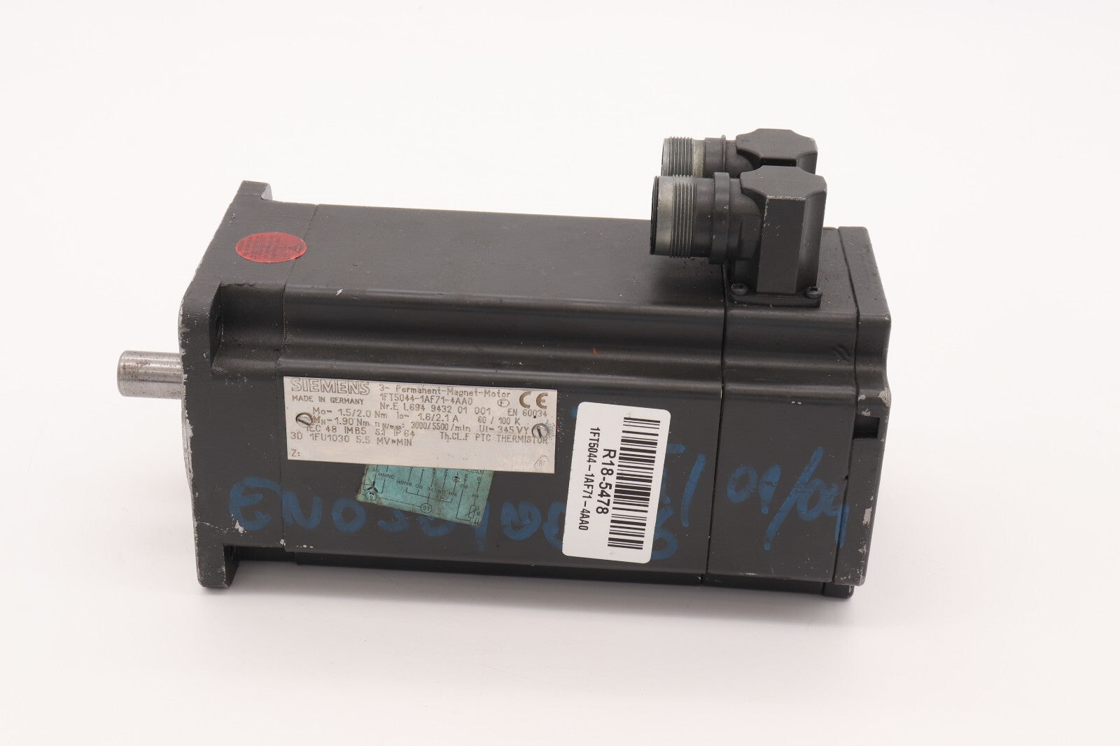 SIEMENS PERMANENT MAGNET MOTOR 1FT5044-1AF71-4AA0