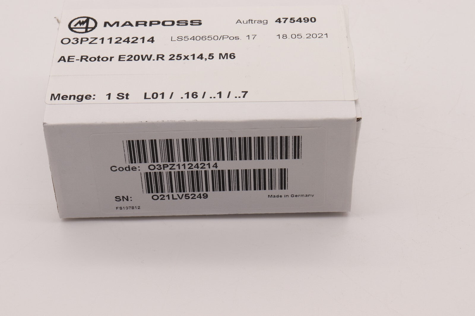 MARPOSS AE-ROTOR E20W.R 25X14,5 M6 O3PZ1124214