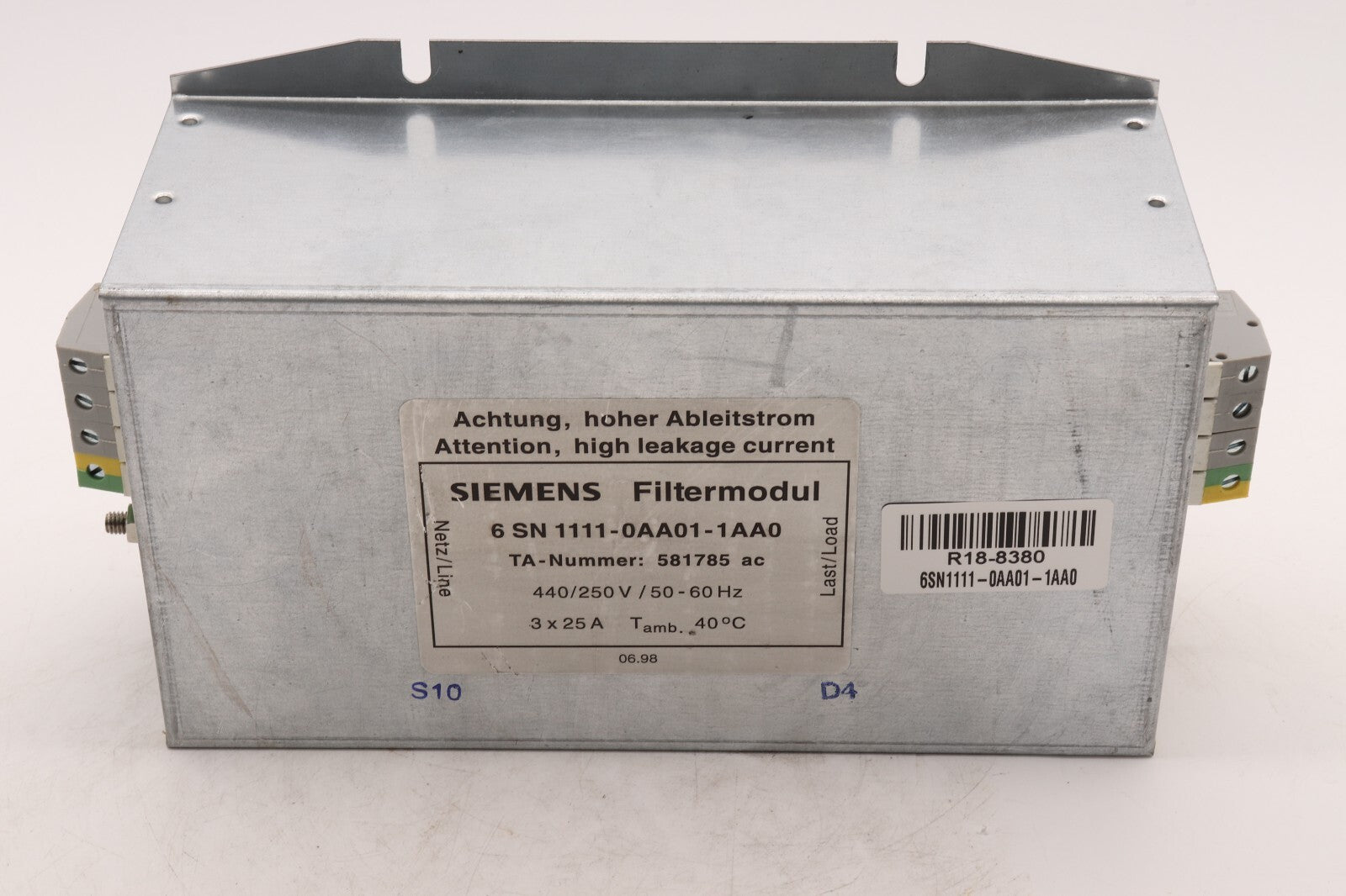 SIEMENS	FILTERMODUL	6SN1111-0AA01-1AA0