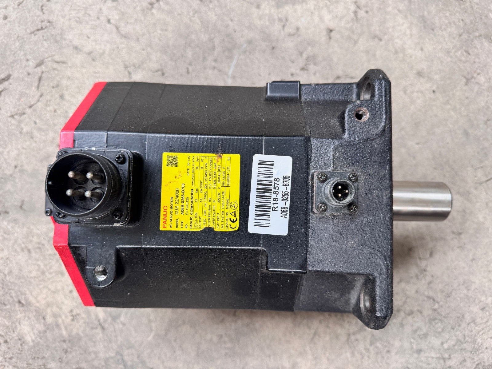 FANUC	AC SERVO MOTOR AIS 22/4000	A06B-0265-B705