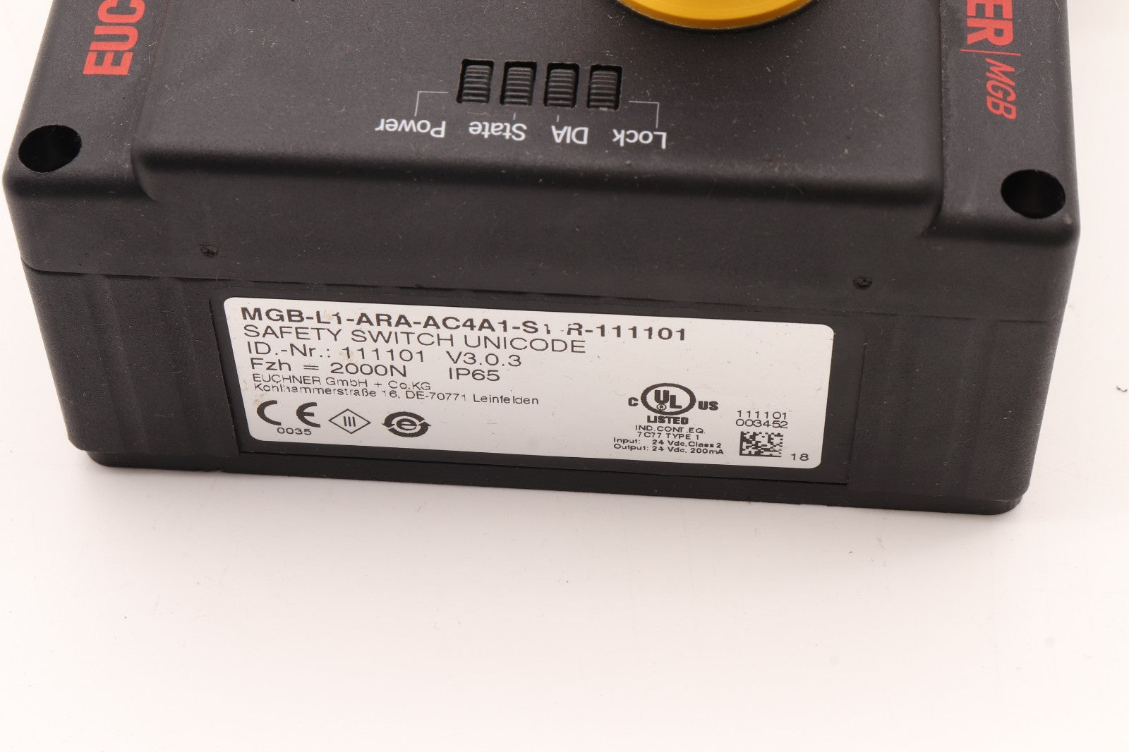 EUCHNER	MGB-L1-ARA-AC4A1-S1-R-111101	SAFETY SWITCH UNICODE