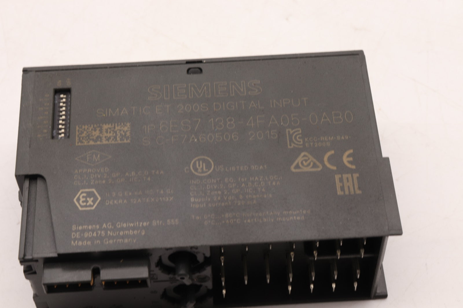 SIEMENS	SIMATIC ET 200S DIGITAL INPUT	6ES7138-4FA05-0AB0