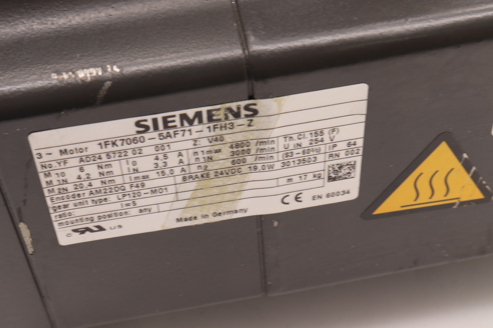 SIEMENS	1FK7060-5AF71-1FH3-Z