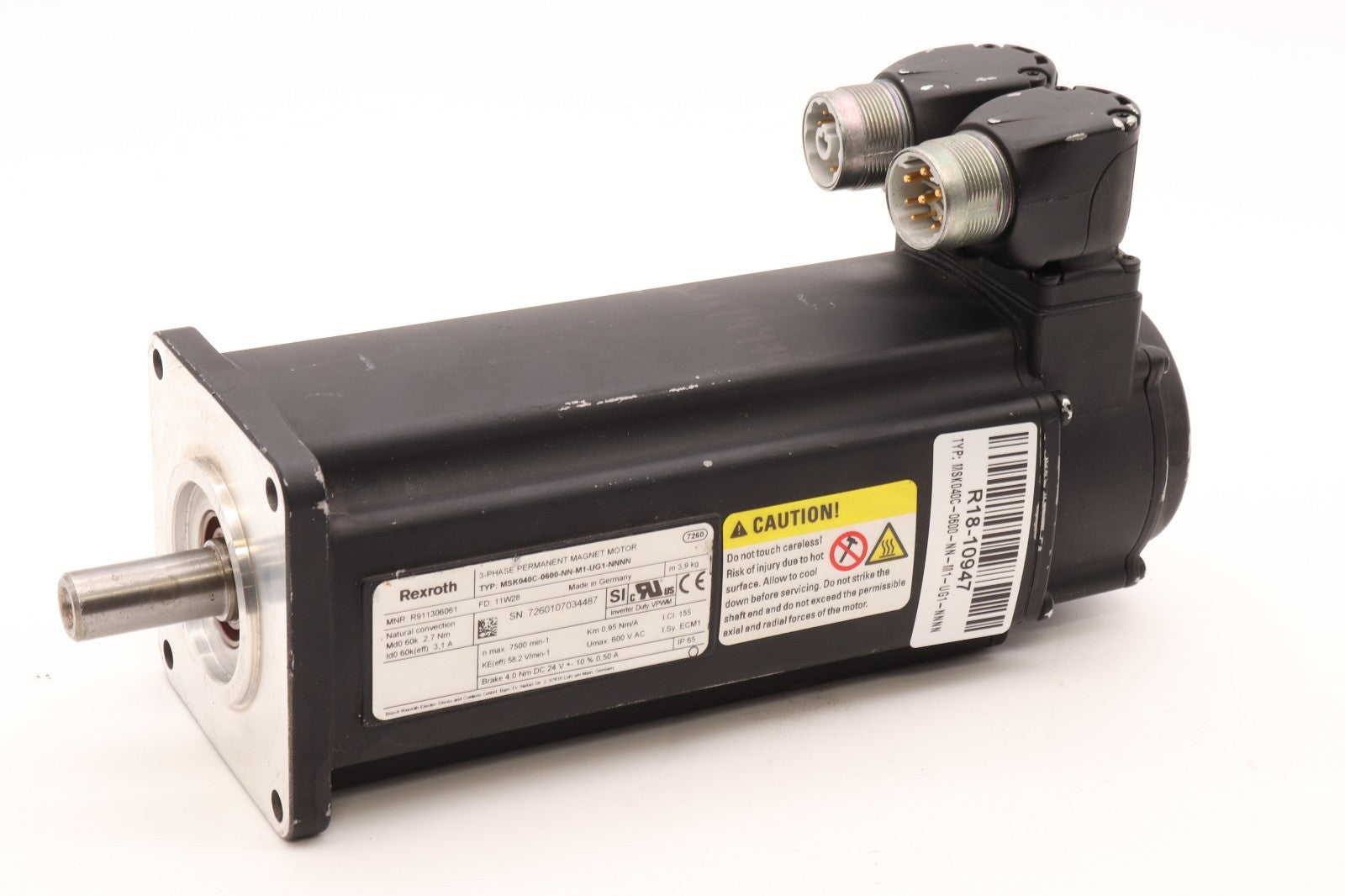 REXROTH	3 PHASE PERMAMENT MAGNET MOTOR	MSK040C-0600-NN-M1-UG1-NNNN