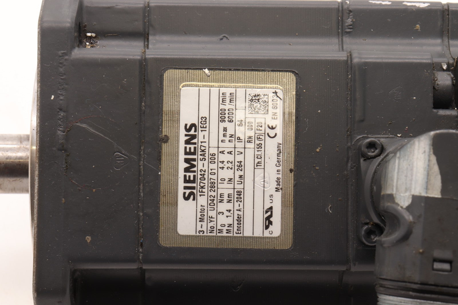 SIEMENS  3 PHASE MOTOR  1FK7042-5AK71-1EG3