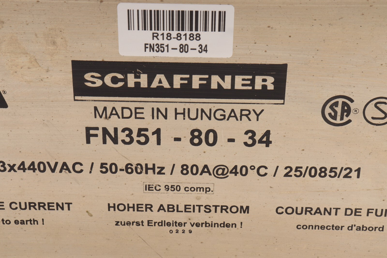 SCHAFFNER	FN351-80-34