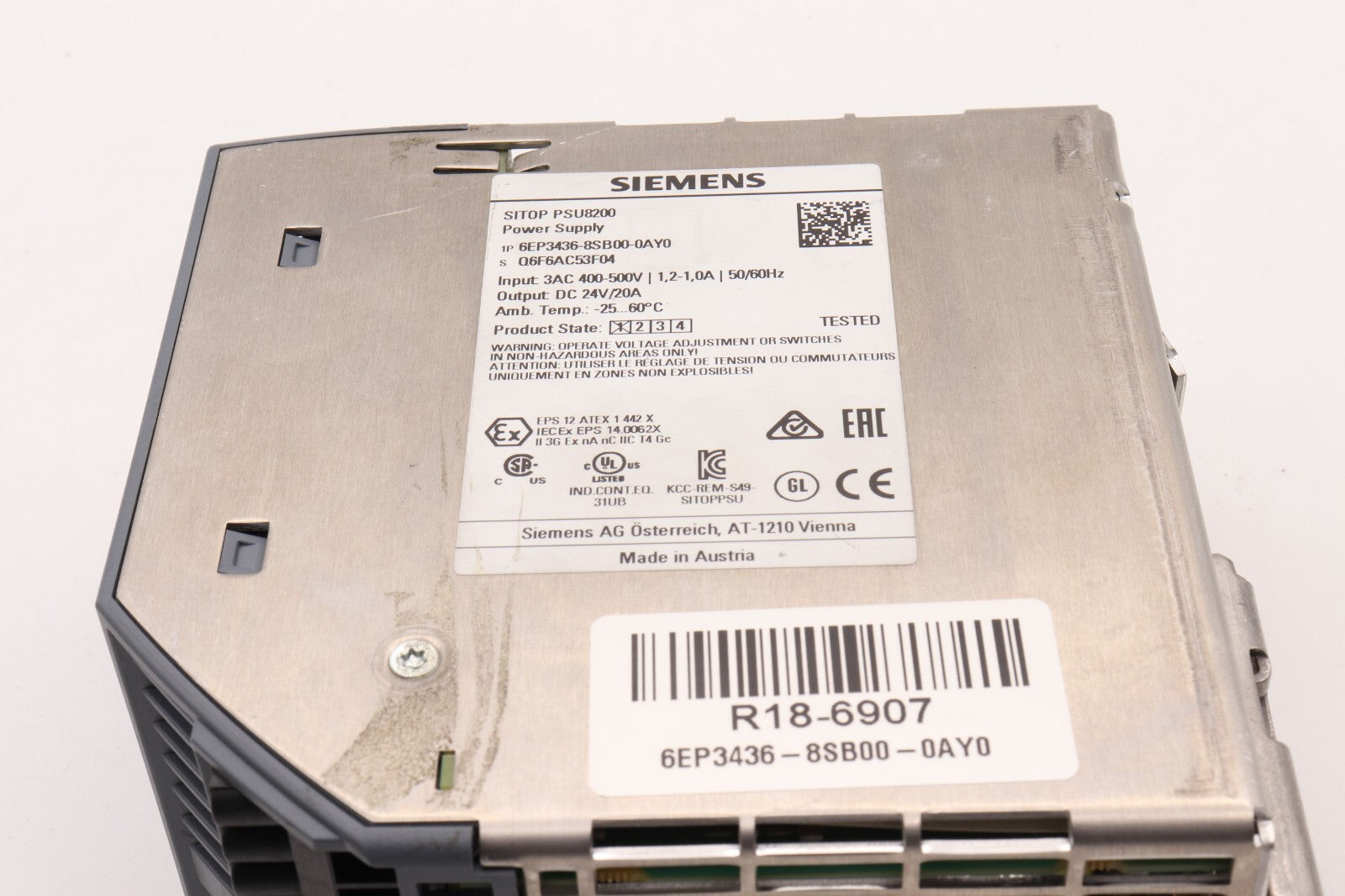 SIEMENS SITOP PSU8200 POWER SUPPLY 6EP3436-8SB00-0AY0