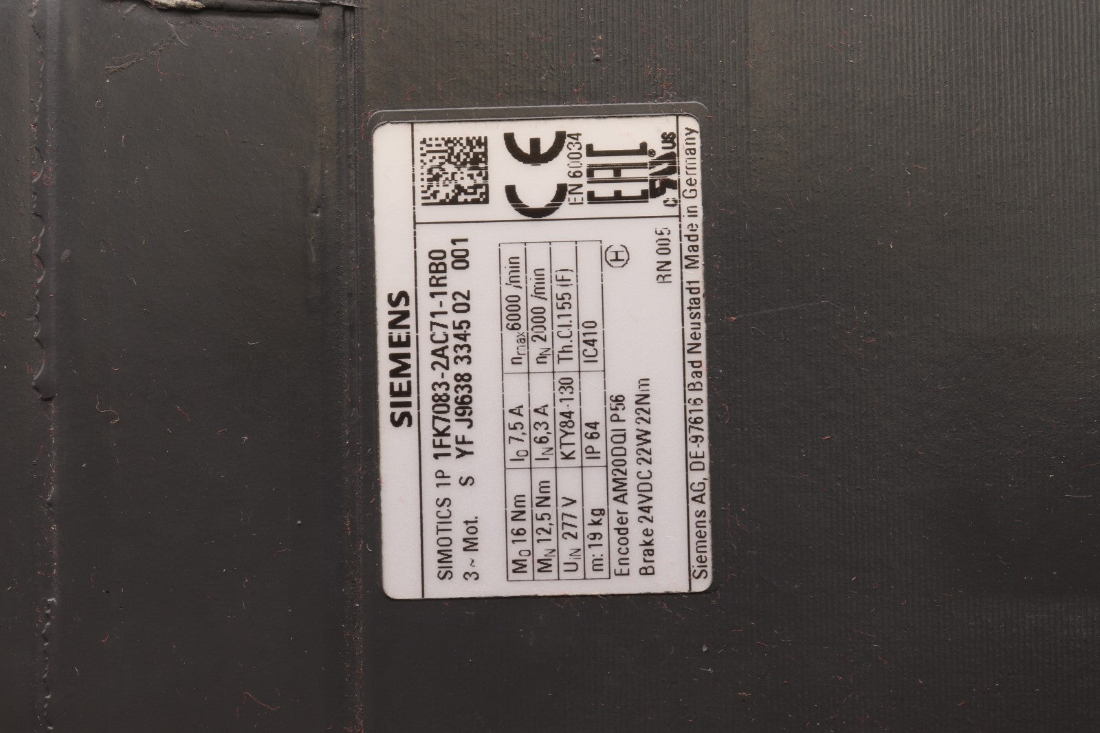 SIEMENS	1FK7083-2AC71-1RB0