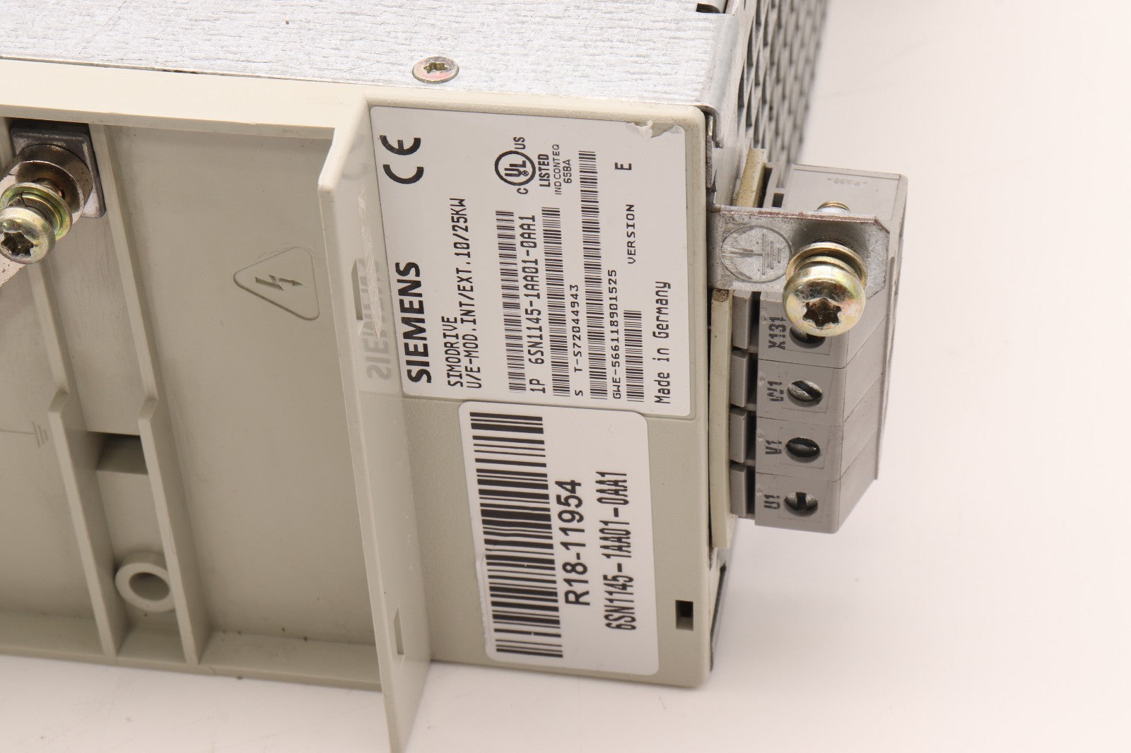 SIEMENS	SIMODRIVE U/E-MOD. INT/EXT. 10/25KW	6SN1145-1AA01-0AA1