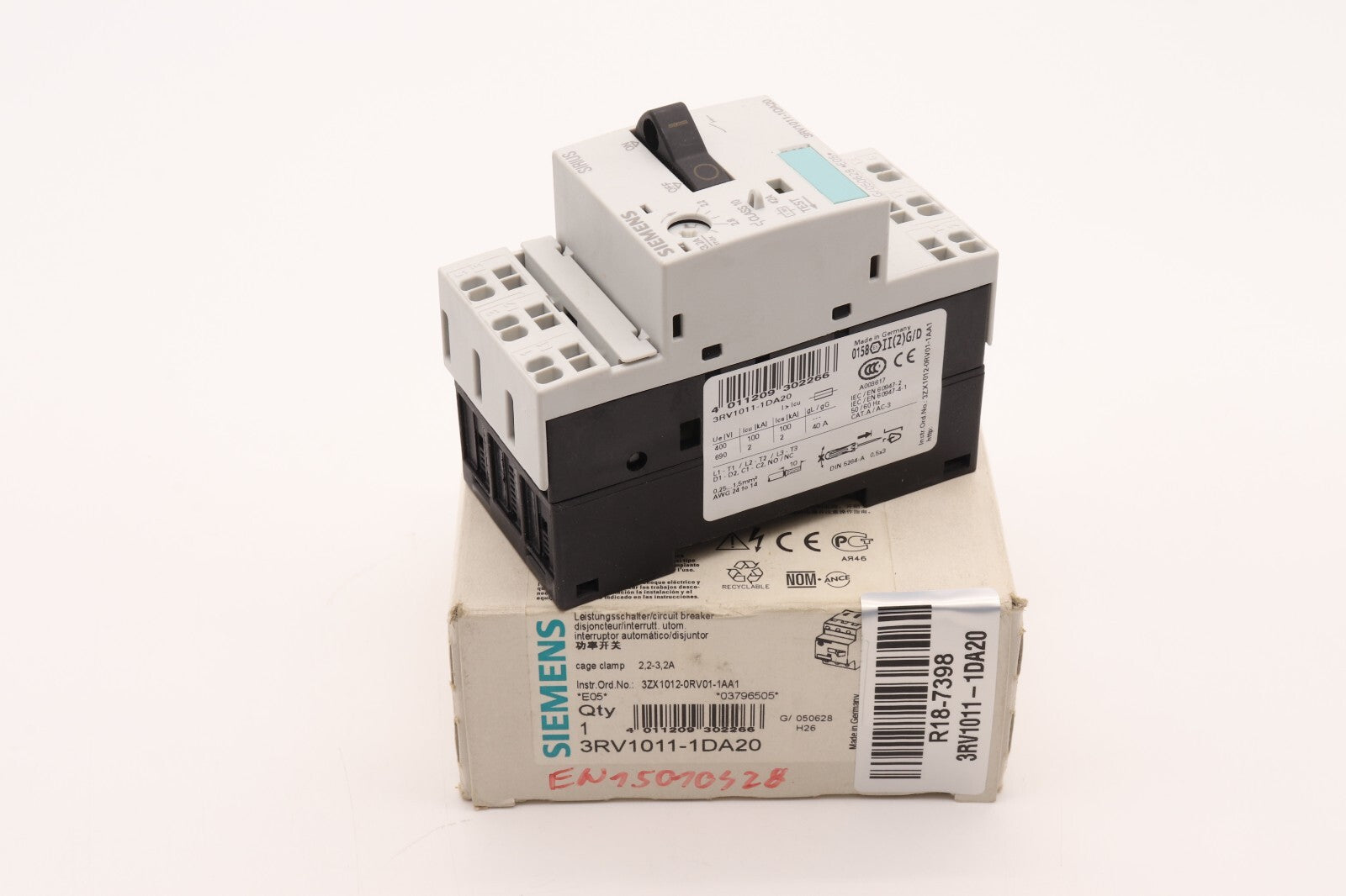 SIEMENS	CIRCUIT BRAKER	3RV1011-1DA20
