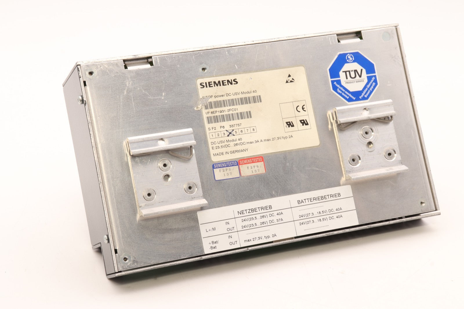 SIEMENS	6EP1931-2FC01	SITOP POWER DC-USV-MODUL40