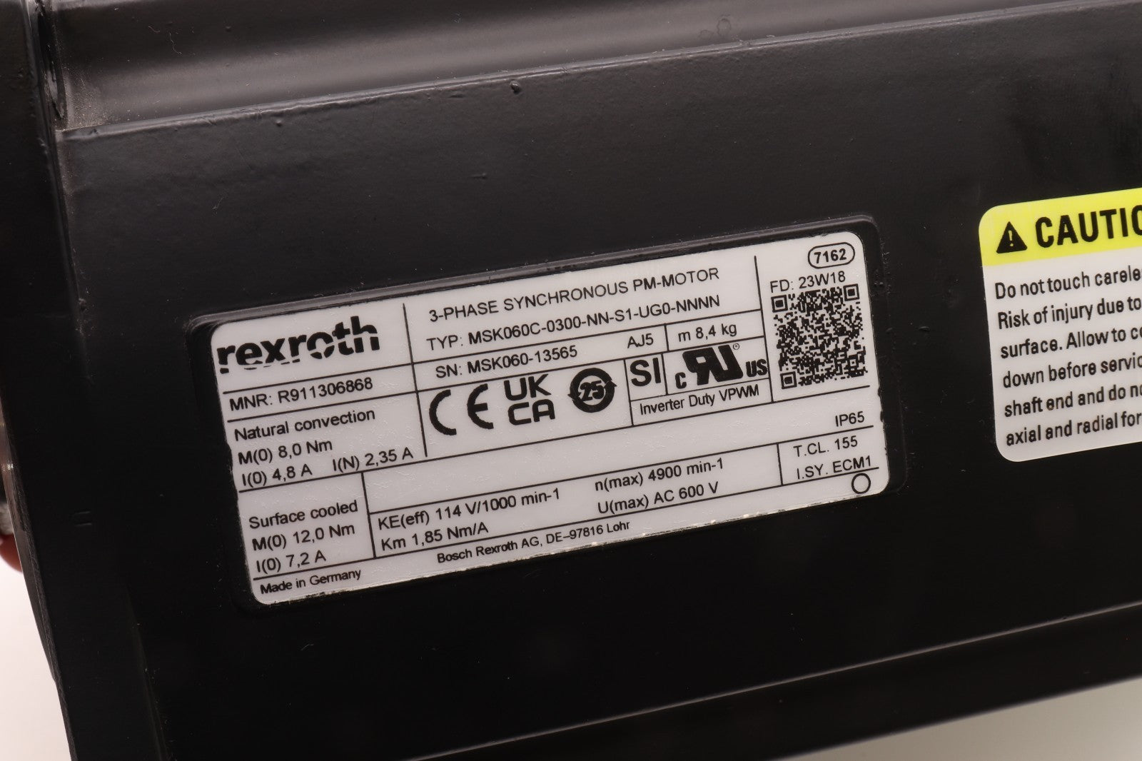 REXROTH 	SYNCHRONOUS PM-MOTOR	MSK060C-0300-NN-S1-UG0-NNNN