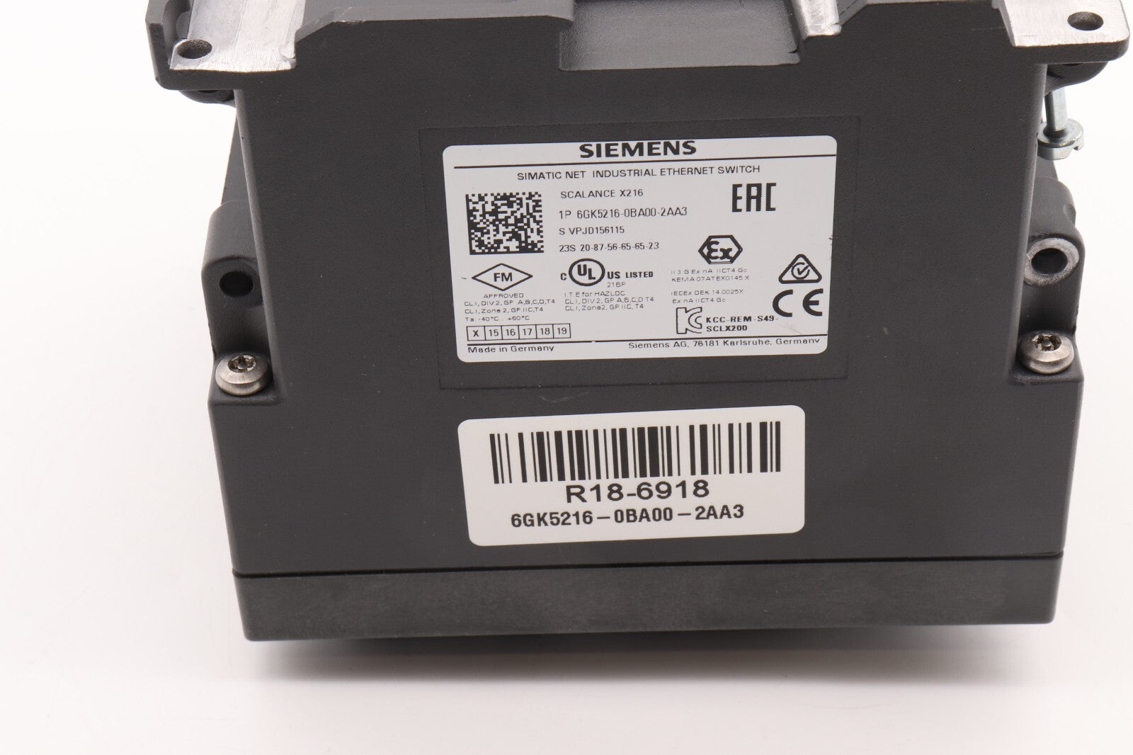 SIEMENS SIMATIC NET INDUSTRIAL ETHERNET SWITCH	6GK5216-0BA00-2AA3
