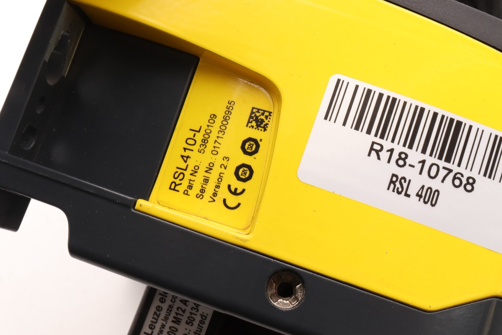 LEUZE ELECTRONIC	CU405-2M12 PART NO. 53800124	RSL410-L PART NO.: 53800109