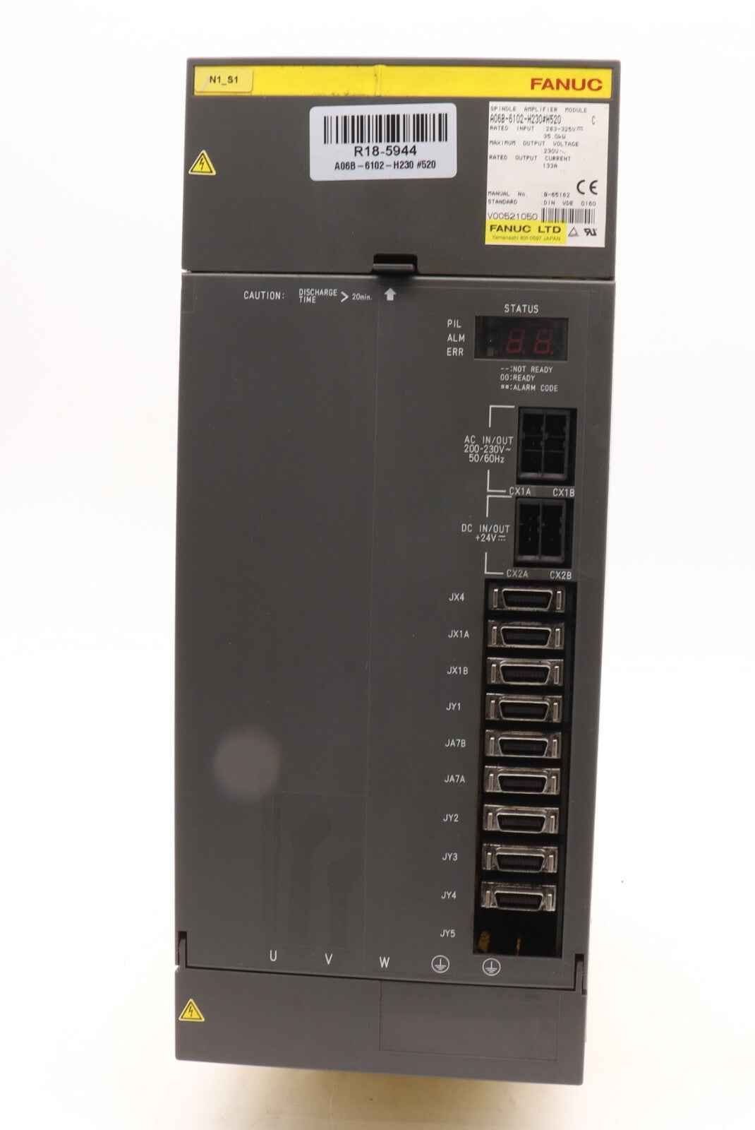 FANUC SPINDLE AMPLIFILTER MODUL A06B-6102-H230#520