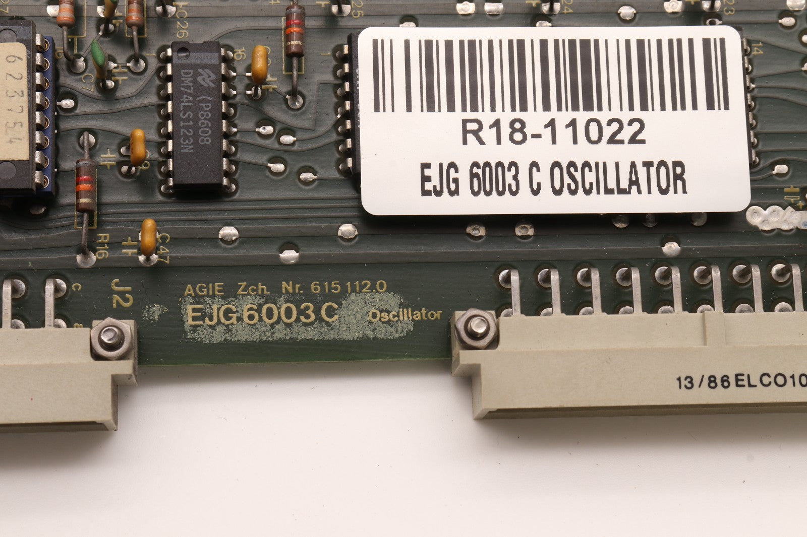 AGIE	NR. 615.112.0	EJG 6003 C OSCILLATOR