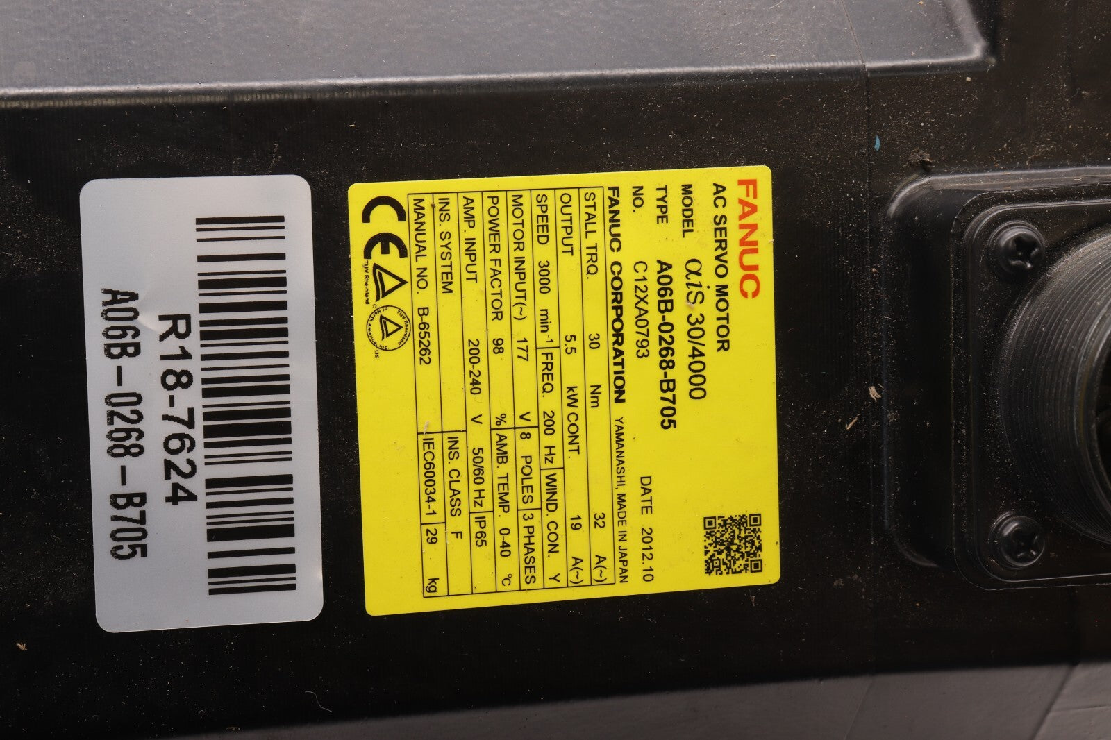 FANUC	AC SERVO MOTOR	A06B-0268-B705