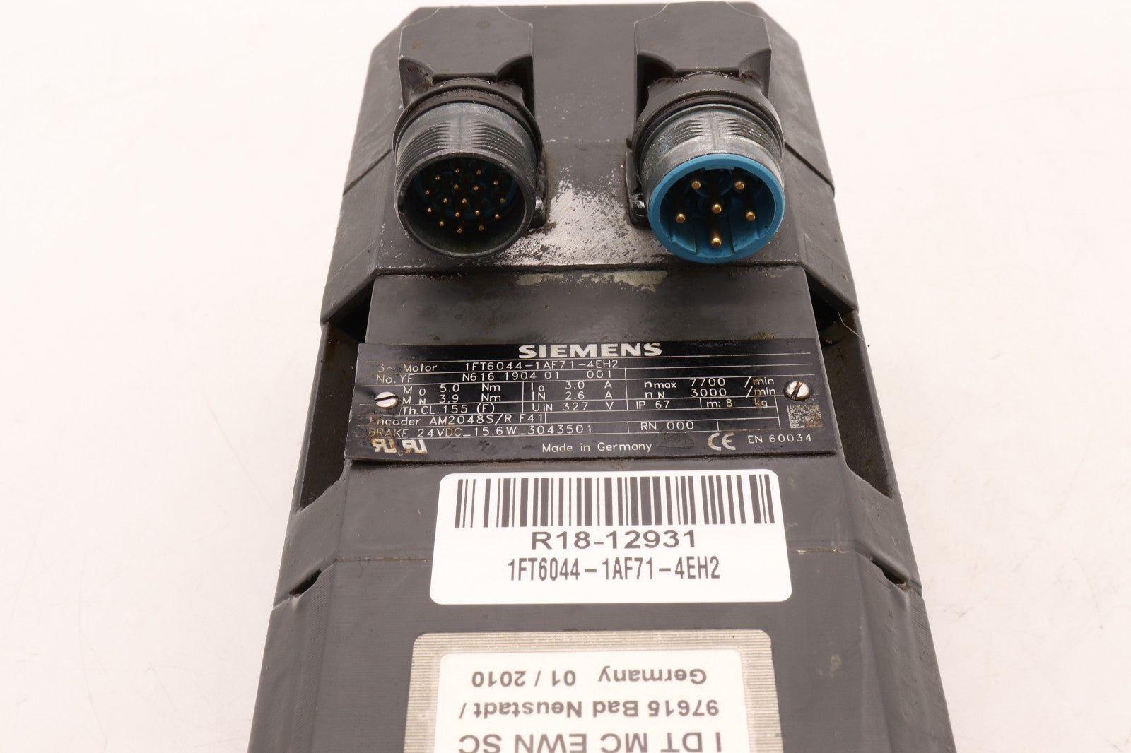 SIEMENS	3 PHASE MOTOR	1FT6044-1AF71-4EH2