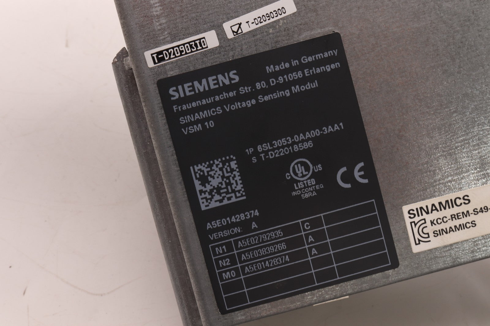 SIEMENS	SINAMICS VOLTAGE SENSING MODUL VSM 10	6SL3053-0AA00-3AA1