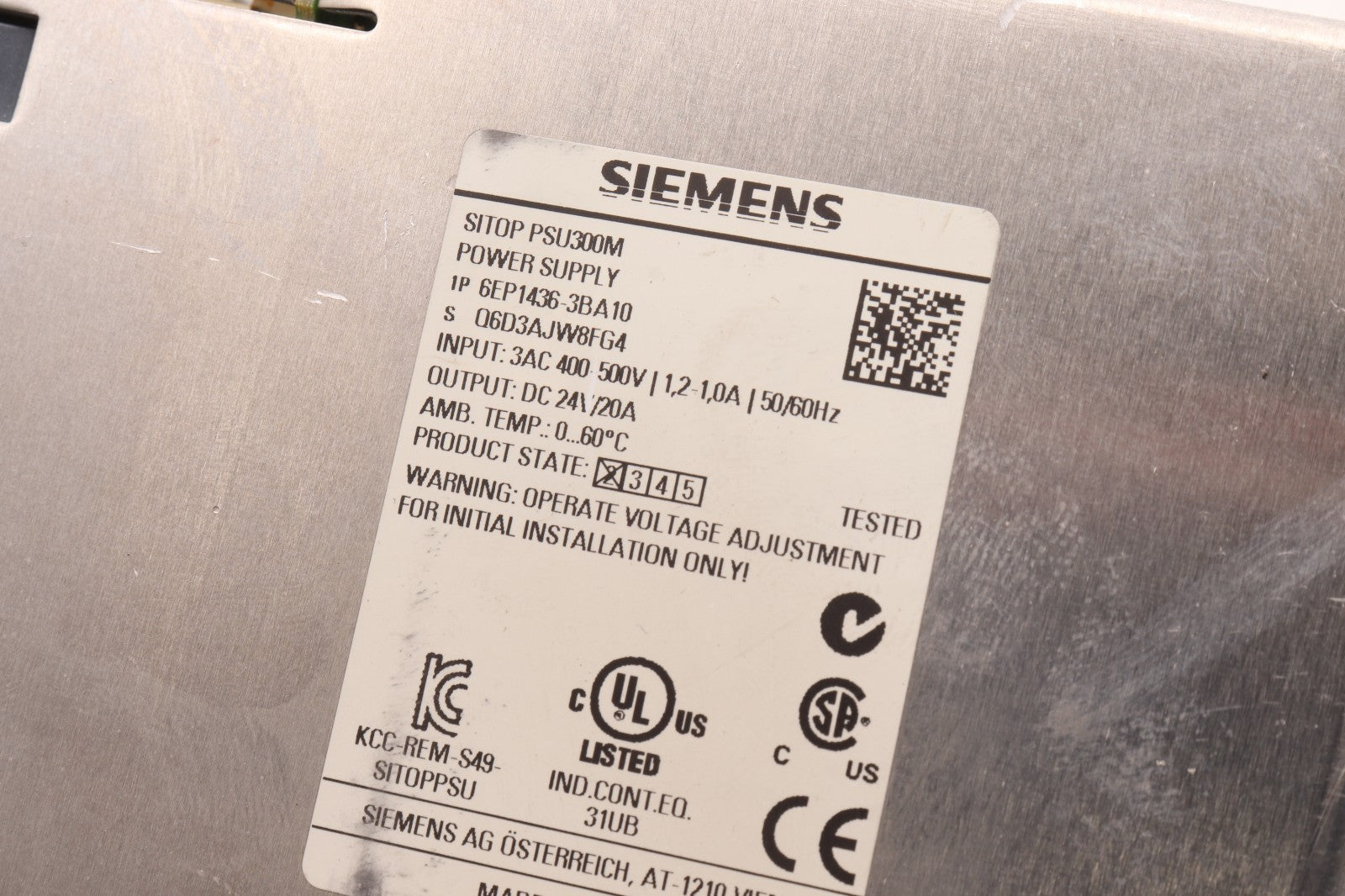 SIEMENS	SITOP PSU300M	6EP 1436-3BA10